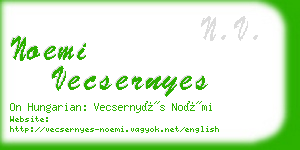 noemi vecsernyes business card